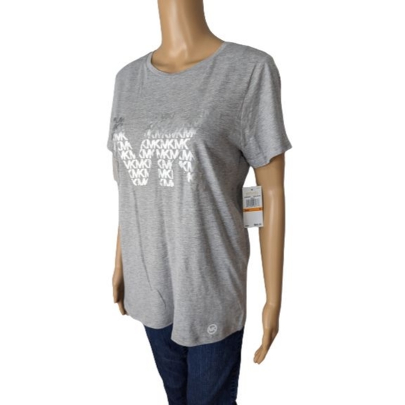 MICHAEL Michael Kors Gray Logo T-Shirt S - Picture 4 of 8